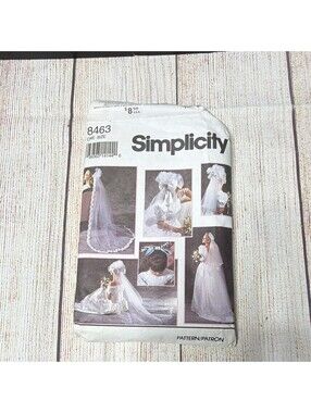 Simplicity 8463 Sewing Pattern Bridal Veils, Wedding Headpiece & Shoe Decor